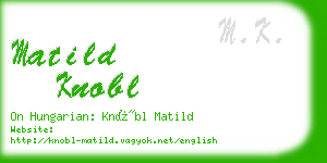 matild knobl business card